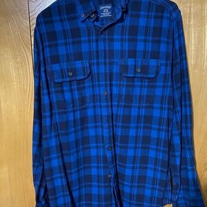 Faded Glory Navy and Black Plaid Men's Shirt